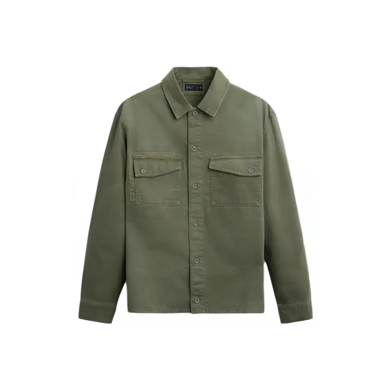 ZARA Shirts Men Light Khaki-0
