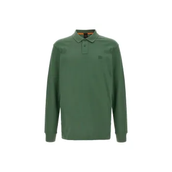 HUGO BOSS Logo Patch Long Sleeved Polo Shirt