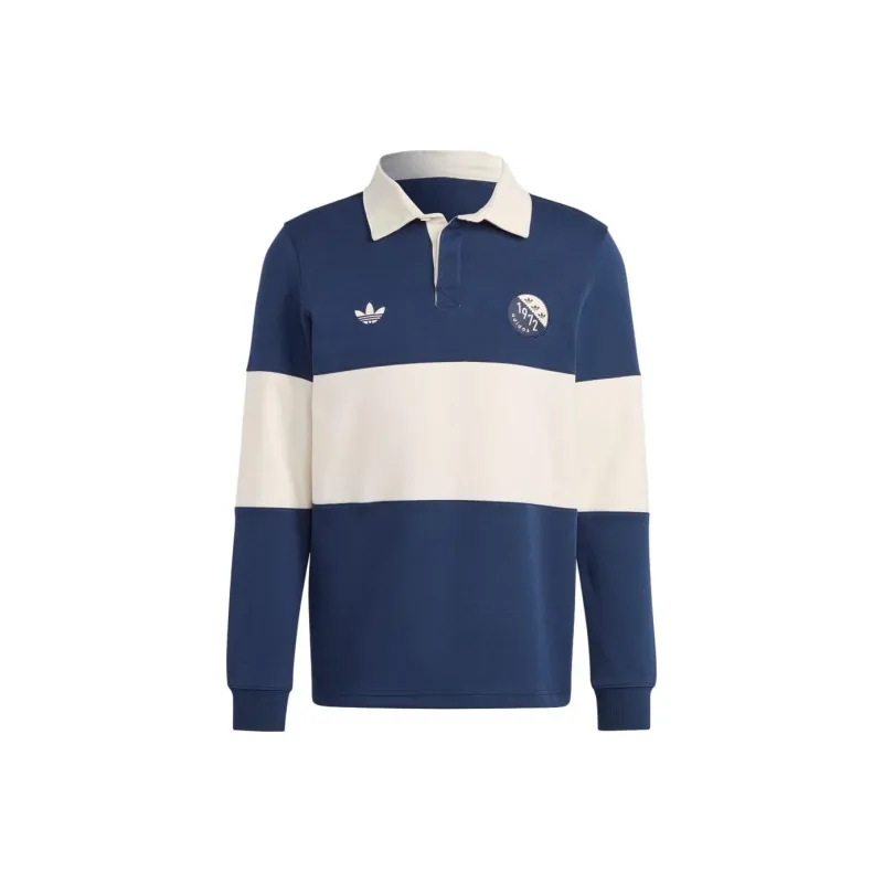 Adidas Originals BLOKEPOP Polo Shirt Men's Blue White-0