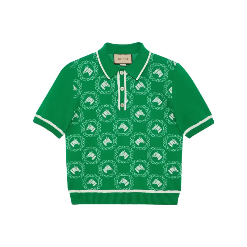 GUCCI SS23 Polo Shirt Men's Green-0