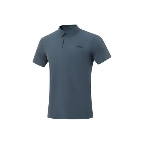 LiNing Fitness Series Polo Shirt Men's Snail Dark Cyan