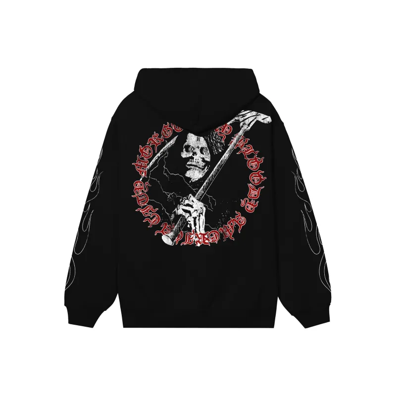 Revenge X City Morgue Grim Reaper Red Logo Hoodie-0