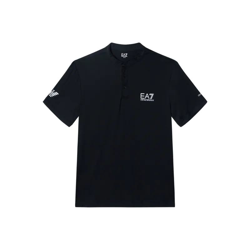 EMPORIO ARMANI Straight Hem Short Sleeved Polo Shirt-0