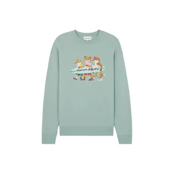 Maison Kitsune Surfing Fox Crewneck Sweatshirt