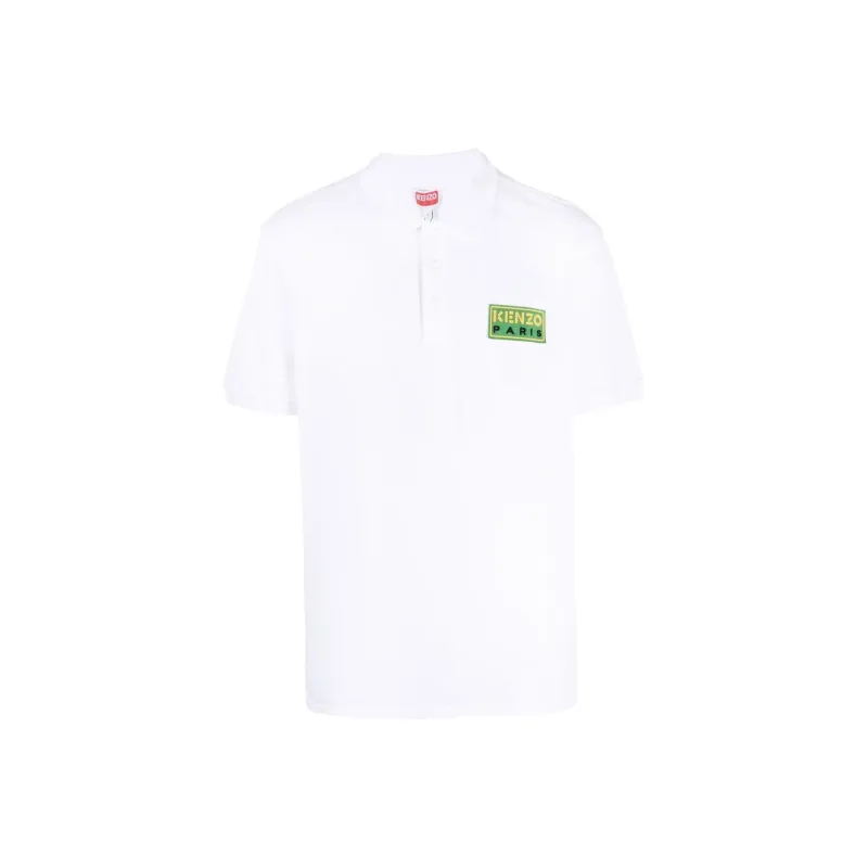 KENZO Logo Patch Short-Sleeved Polo Shirt-0