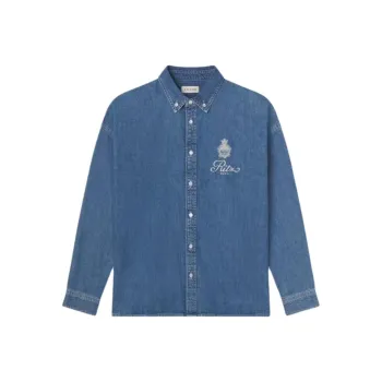 FRAME X Ritz Paris Button-Up Denim Shirt