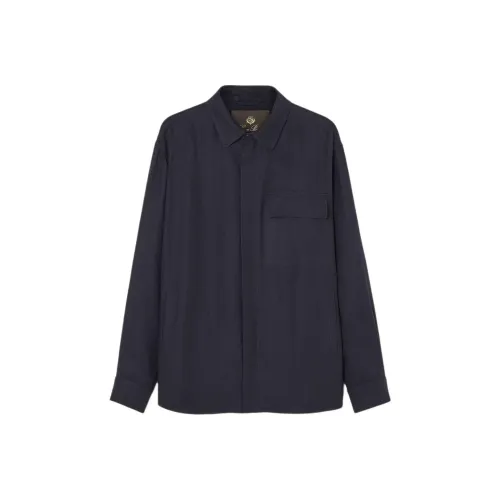 Loro Piana Carlo FW24 Shirt Men's Royal Blue Night