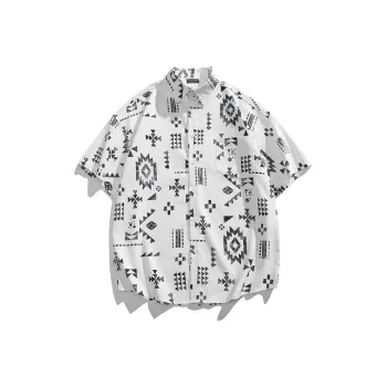 Izex Shirt Summer Unisex Jade Dragon Snow Mountain White