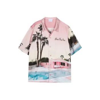 Blue Sky Inn Motel Satin Shirt