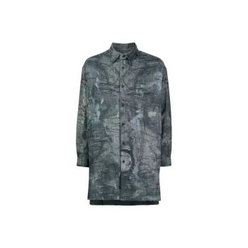 Yohji Yamamoto O-Asakura Buttoned Long-Sleeved Shirt