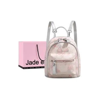 Jade En Plus PU Backpack Regular Women's Cherry Blossom Pink/Skin Touch Silver