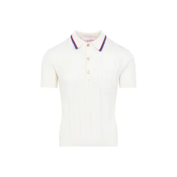Valentino Button Detailed Short Sleeved Polo Shirt