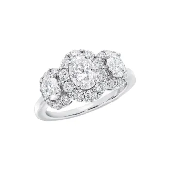 Graff 18K White Gold Rings Women's Silver