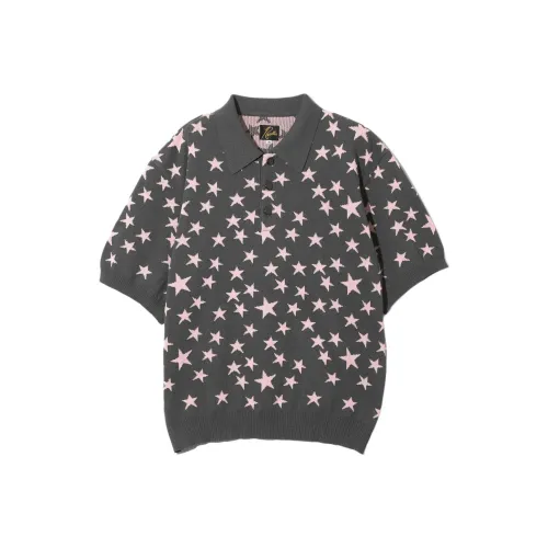 Needles SS25 Polo Shirt Unisex Gray
