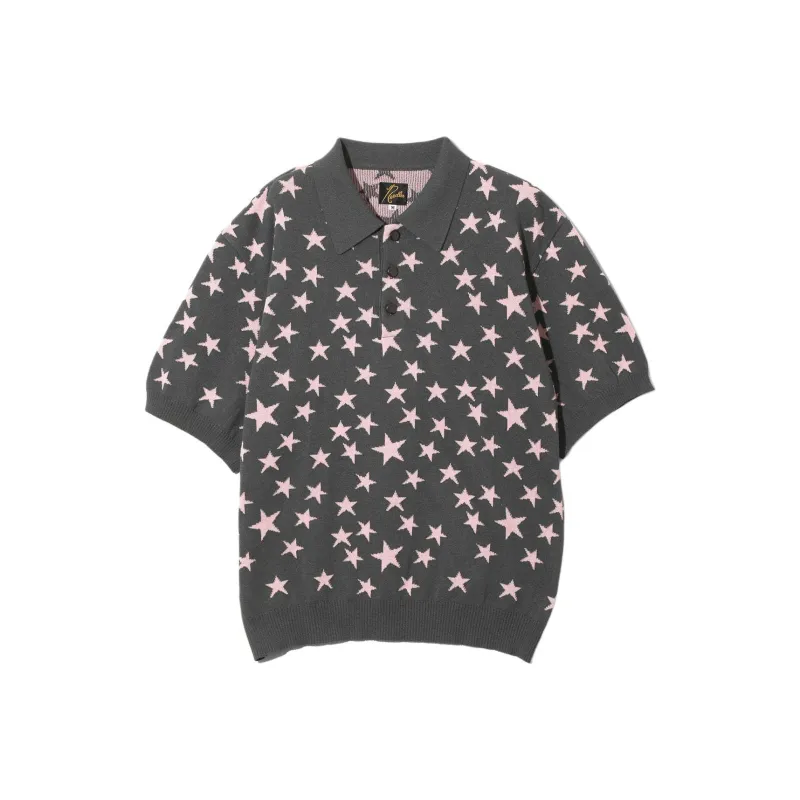 Needles SS25 Polo Shirt Unisex Gray-0