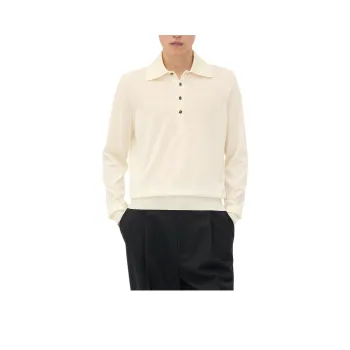 Bottega Veneta Long Sleeved Knitted Polo Shirt