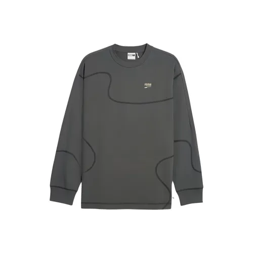 PUMA Downtown Re Collection Sweatshirt Unisex Mineral Gray