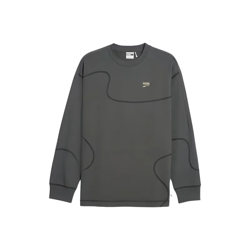 PUMA Downtown Re Collection Sweatshirt Unisex Mineral Gray-0
