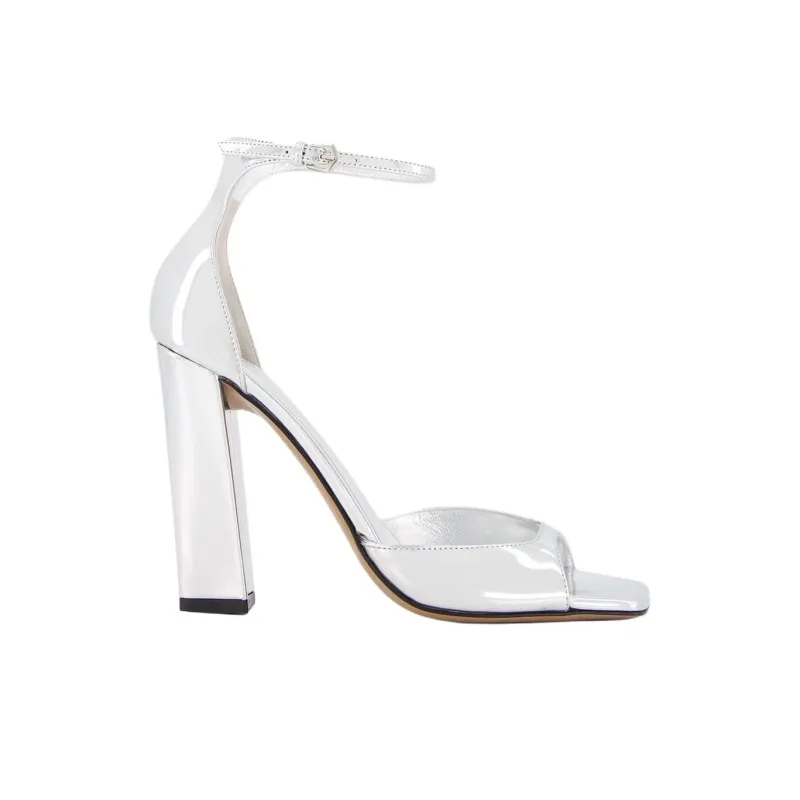 Paris Texas Grace One Strap Sandals Women's Silver-1