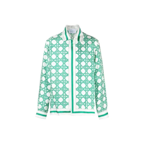 CASABLANCA Cuban Collar Long Sleeve Shirt