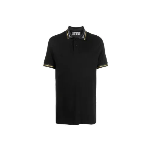 VERSACE JEANS COUTURE Polo Shirts Men Black