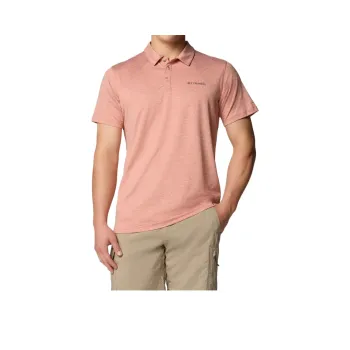 Columbia Tech Trail Polo Shirts Men Pink