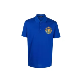 VERSACE SS23 Polo Shirt Men's Blue