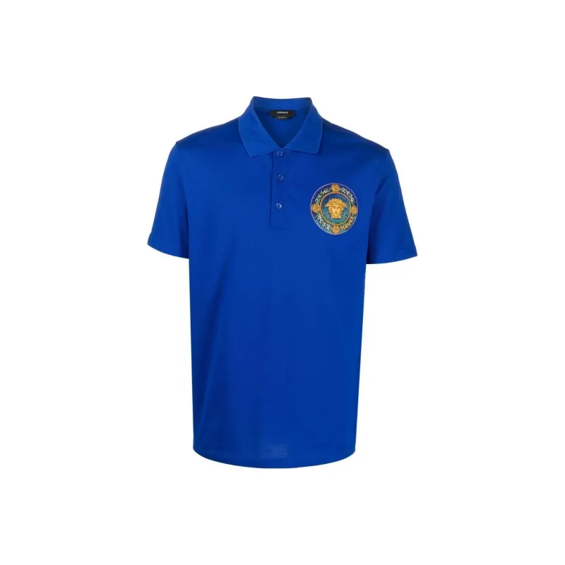 VERSACE SS23 Polo Shirt Men's Blue-0