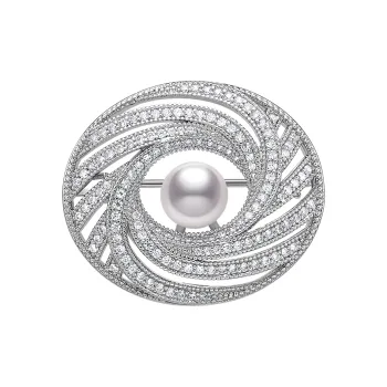 ME LUXE Pearl Brooch, Niche Design Premium Feel Women's