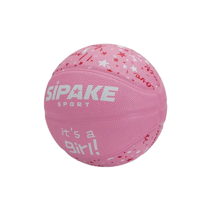 SIPAKESPORT Rubber Basketball Pink Size 4 Ball/Size 5 Ball Match Kids'-2