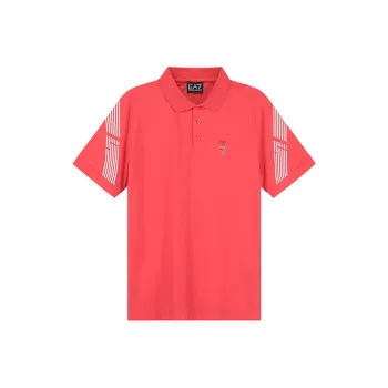 EMPORIO ARMANI EA7 Polo Shirts Men Watermelon Red