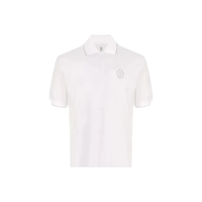 Brunello Cucinelli Cotton Logo tennis Polo Shirt-0