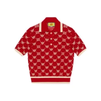 Adidas X GUCCI Polo Shirts Men Red
