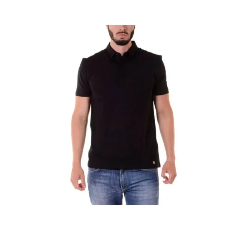 VERSACE Collection Logo Plaque Polo Shirt-0