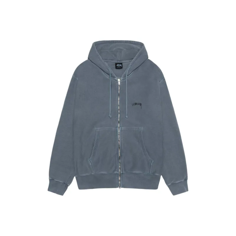 Stussy Smooth Stock Pigment Dyed Zip Hoodie-2