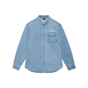LiNing Skateboard Shirts Men Light Blue