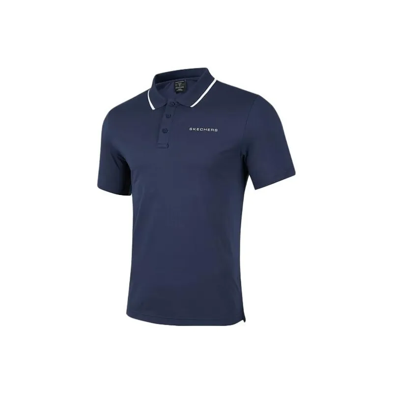 Skechers Polo Shirts Men Marine Collegiate Blue/02MZ-0