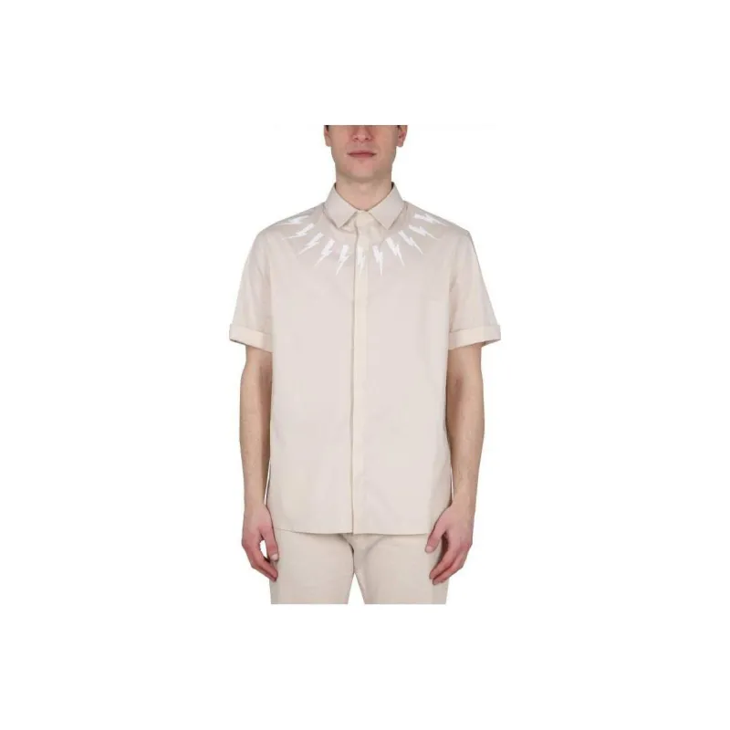Neil Barrett Shirts Men Beige-0