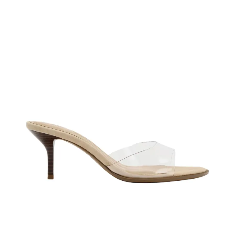 ZARA Abrasion Resistant Slide Slippers Women's Light Beige-1