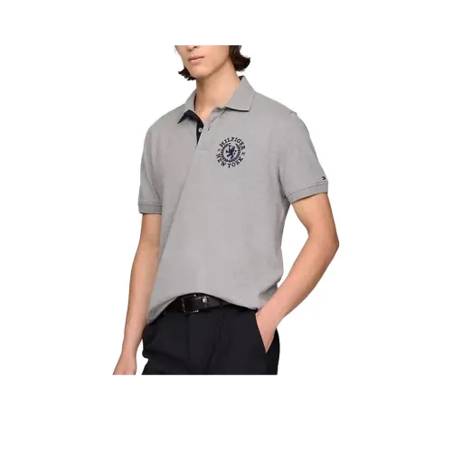Tommy Hilfiger Polo Shirt Men's Light Gray