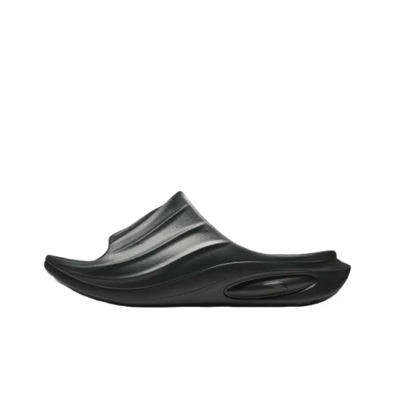 Anta Slip Resistant Abrasion Resistant Massage Slide Slippers Men's Basic Black-0
