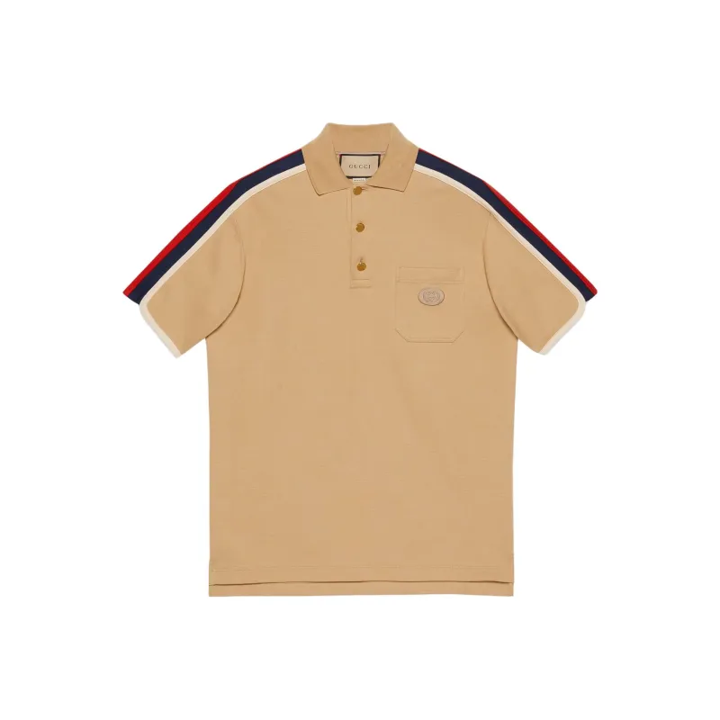 GUCCI SS23 Polo Shirt Men's Beige-0