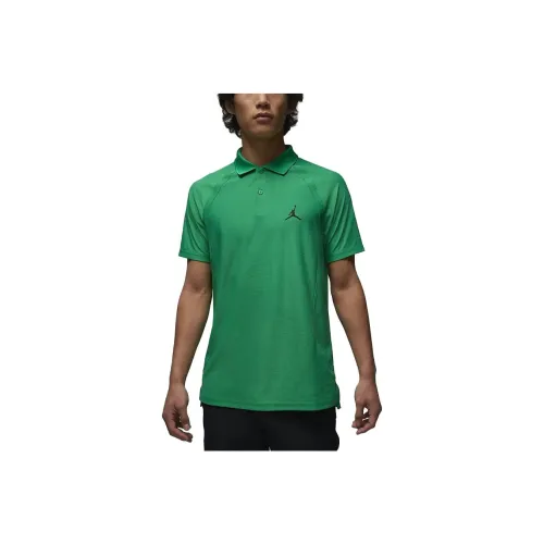 Jordan Men Logo Print pullover Hoody Polo Shirt Green