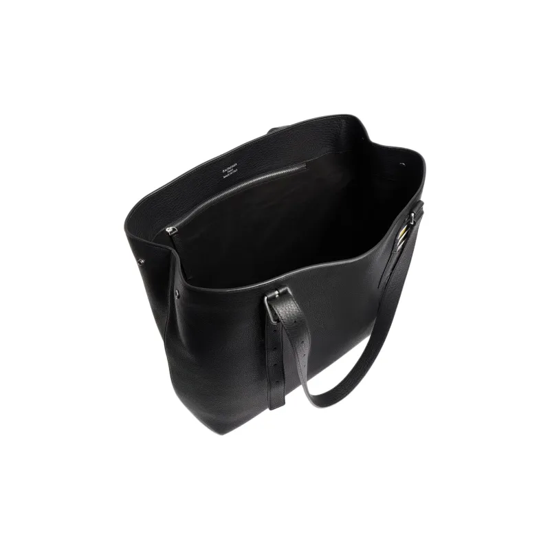 Balenciaga Cow Leather Tote Bag, Shopping Bag, Shoulder Bag Men's Black-3