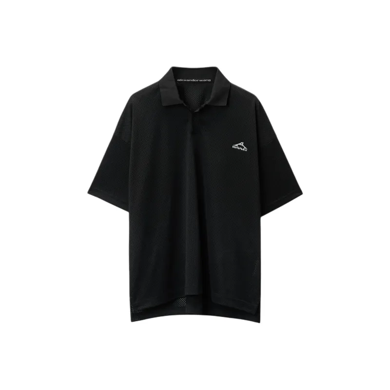 Alexander Wang Athletic Mesh Logo Polo Shirt-0