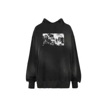 UNDERWATER Great Flood Print Sweatshirt Unisex Dusty Black