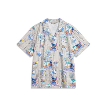 LiNing x DISHINISHIDIQI LIANMINGKUAN Disney Shirt Men's Wood Grain All Over Print