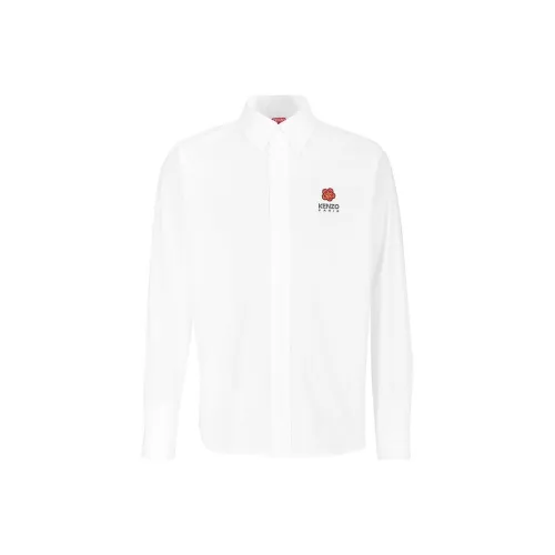 KENZO Boke Flower embroidered Button violet Shirt