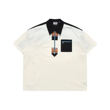 FILA FUSION Polo Shirt Men's Maltose White