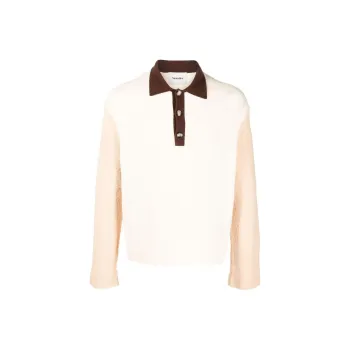 NANUSHKA Knitted Colour-block Polo Shirt